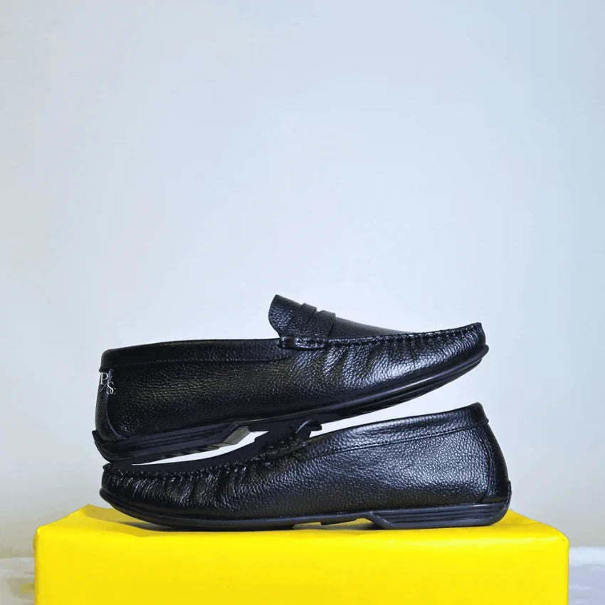 Men’s Black Leather Loafers