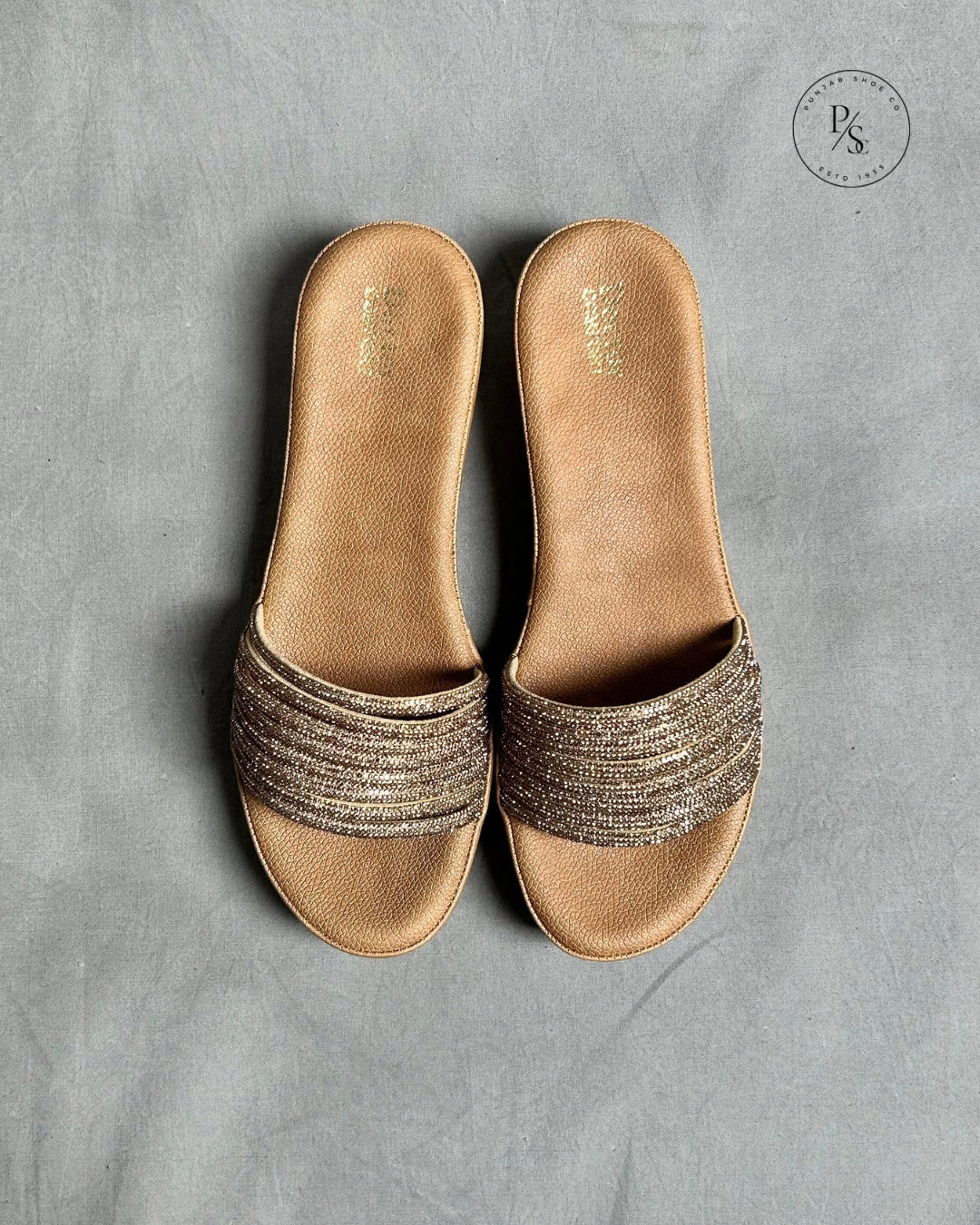 BLING- Diamond-Studded Wedges in Black & Gold