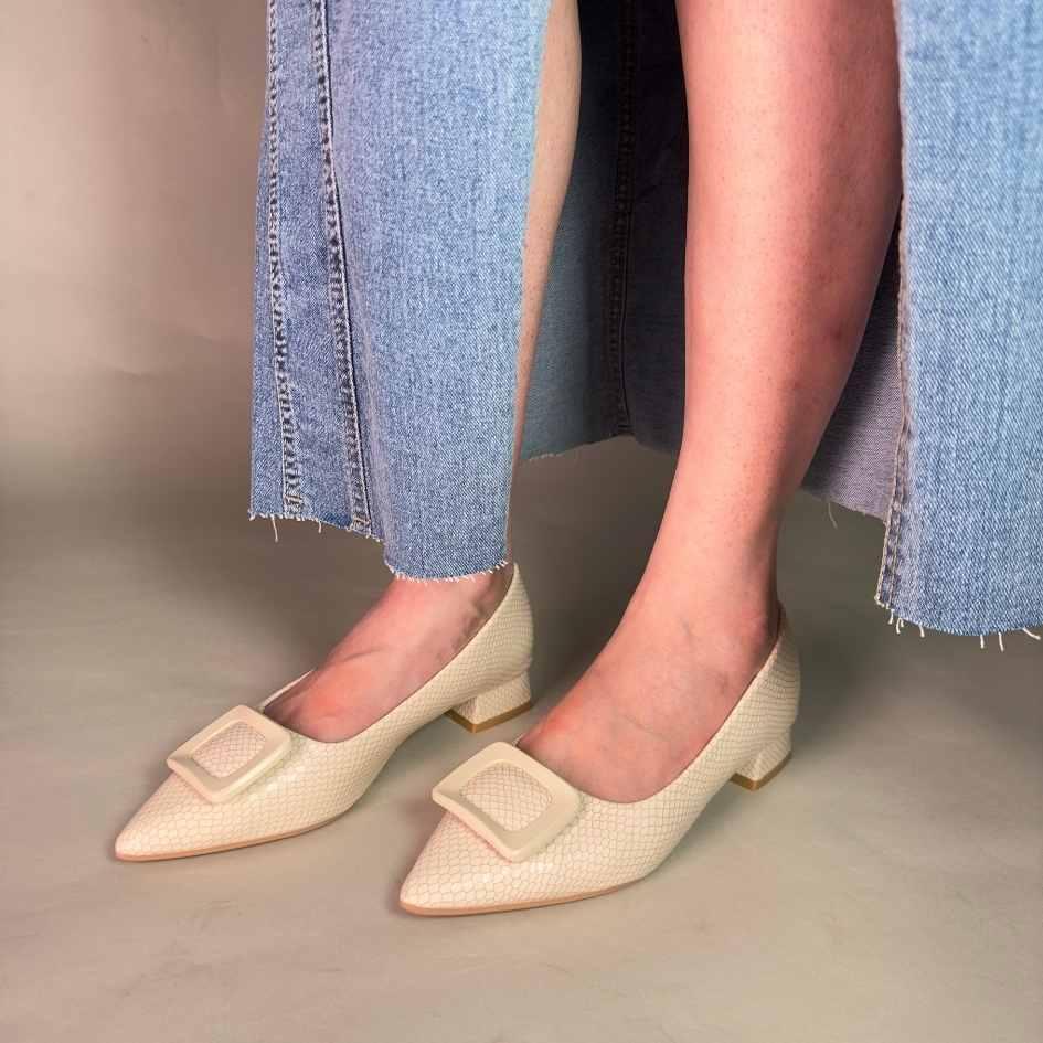 Beige Ruby Heels - Punjab Shoe Co.