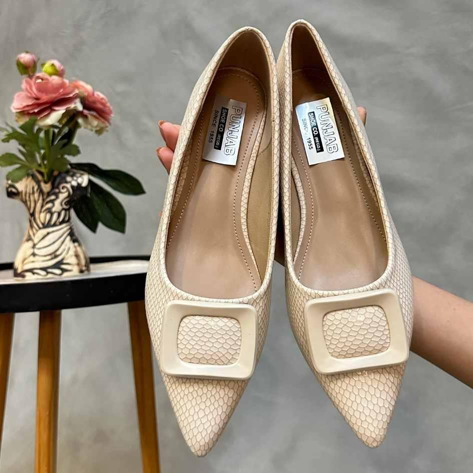 Beige Ruby Heels - Punjab Shoe Co.