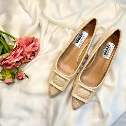 Beige Ruby Heels - Punjab Shoe Co.
