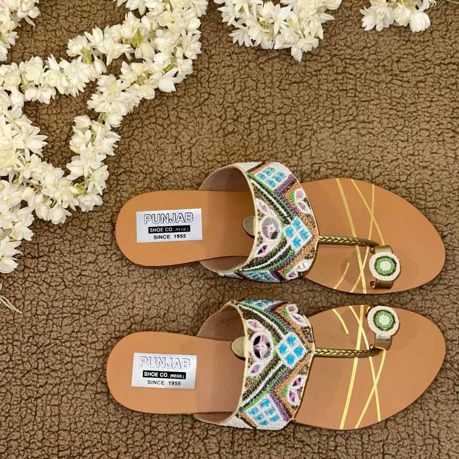 Colorful Kolhapuri Chappal for Women - Punjab Shoe Co.