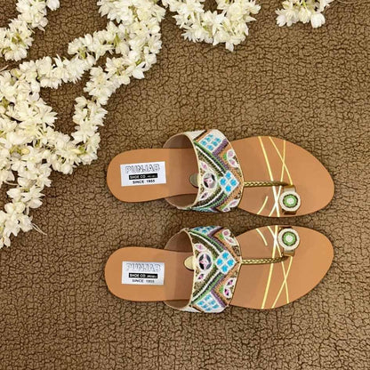 Colorful Kolhapuri Chappal for Women - Punjab Shoe Co.
