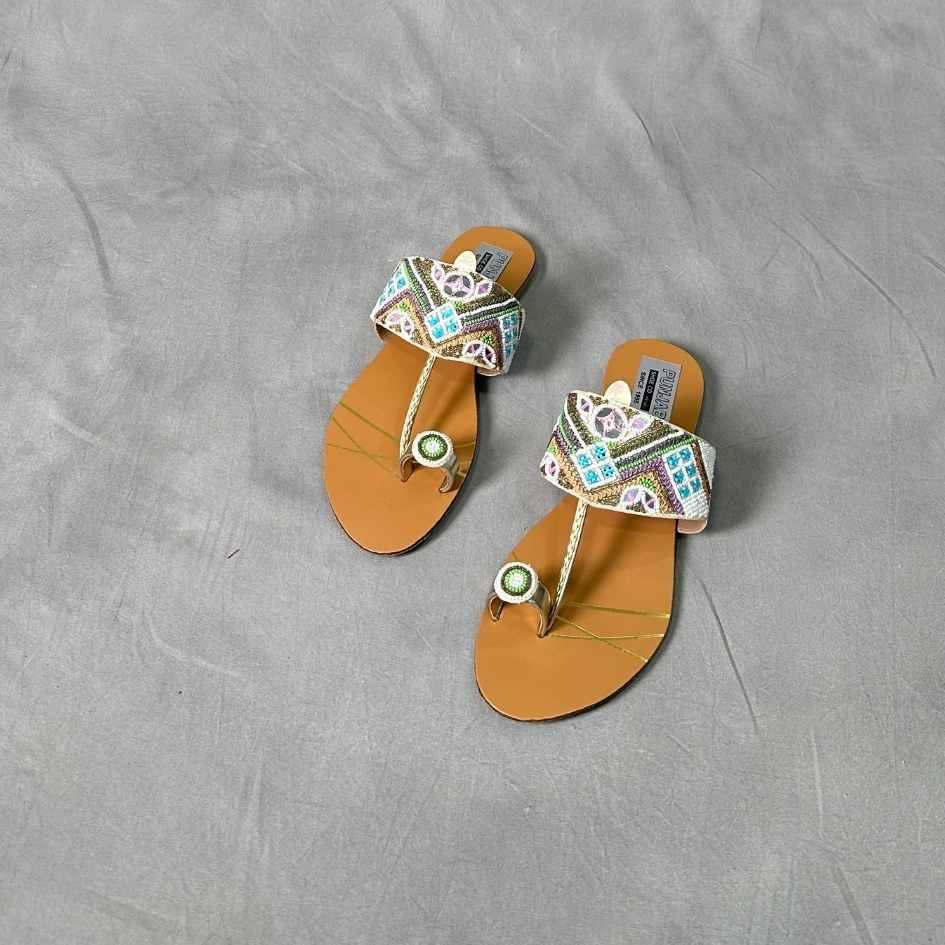 Colorful Kolhapuri Chappal for Women - Punjab Shoe Co.