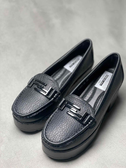 Heeled Loafers With Buckle