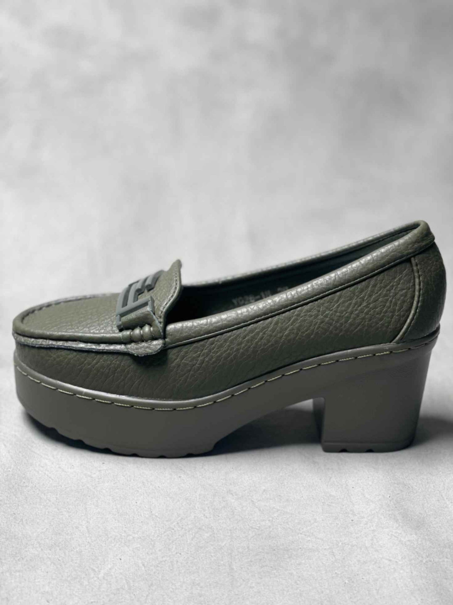 Heeled Loafers With Buckle