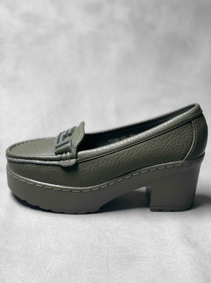 Heeled Loafers With Buckle