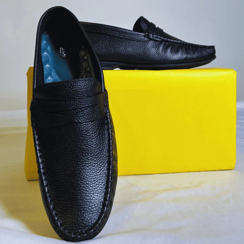 Men’s Black Leather Loafers