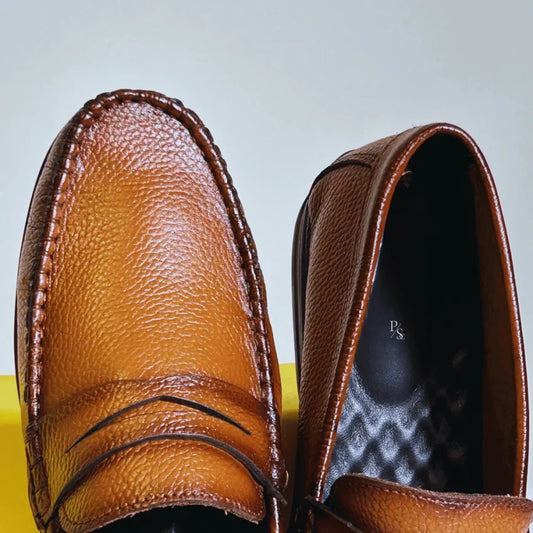 Men’s Tan Leather Loafers