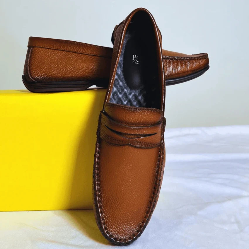 Men’s Tan Leather Loafers