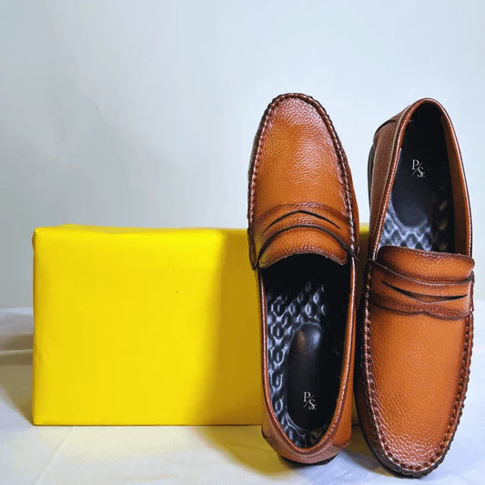 Men’s Tan Leather Loafers